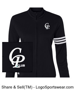 CPclub Adidas - Womens ClimaLite 3-Stripes French Terry Full-Zip Jacket Design Zoom